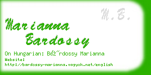 marianna bardossy business card